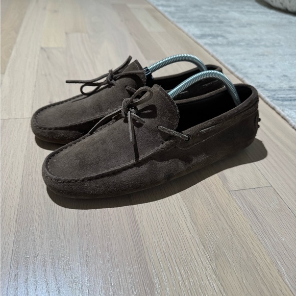 Tod's Dark Brown Suede Loafers Gommino 7.5UK - 9US - Picture 1 of 8